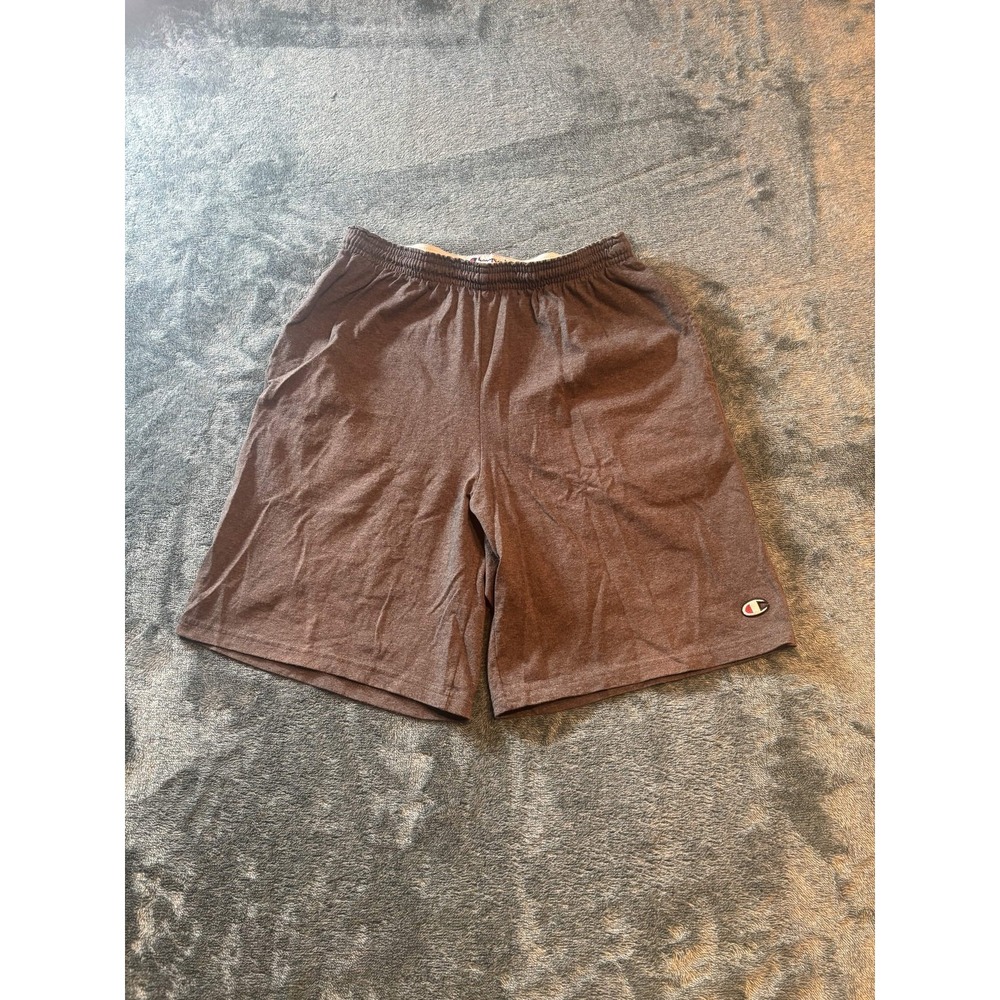 Champion Mens Knit Athletic Jersey Shorts Medium Heather Brown 85653 Gym Sporty